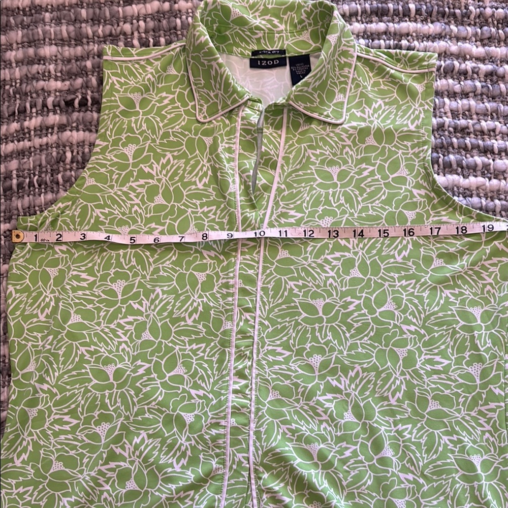 Izod Green Sleeveless Golf Top EUC SZ L - Picture 3 of 5